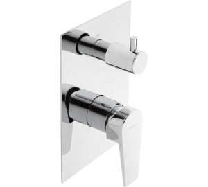 Built-in single handle mixer with 3-way ceramic diverter Chromed Klip